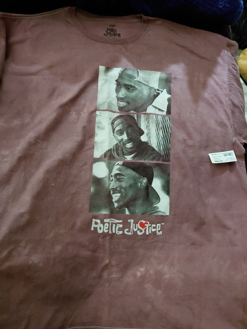 Poetic Justice Men’s Short Sleeve Graphic Tee - Mauve